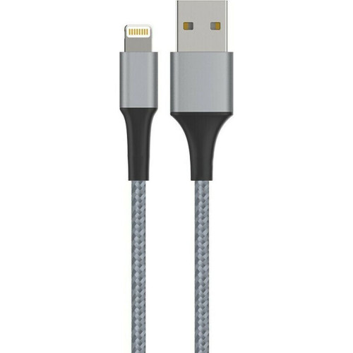 Moxom Braided USB to Lightning Cable Γκρι 2m