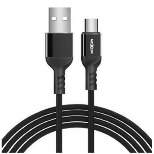 Moxom Braided USB-A to Lightning Cable Μαύρο 1m (MX-CB107)