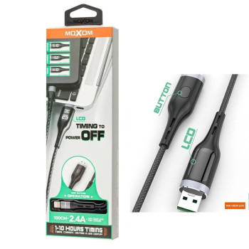 Moxom MX-CB39 Braided USB to Lightning Cable Μαύρο 1m