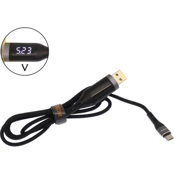 Moxom LED USB 2.0 to micro USB Cable Μαύρο 1m