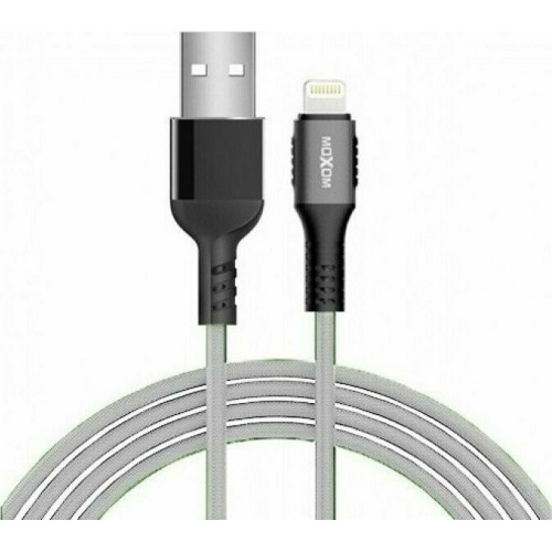 Moxom Braided USB to Lightning Cable Γκρι 3m
