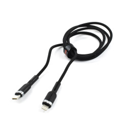 Moxom MX-CB116 Braided USB-C to Lightning Cable 30W Μαύρο 1m