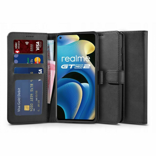 Tech-Protect Wallet Δερματίνης Μαύρο (Realme GT Neo 2)