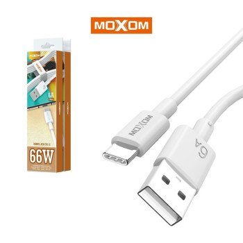 Moxom MX-CB112 USB 2.0 Cable USB-C male - USB-C 66W Λευκό 1m