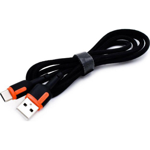 Moxom MX-CB52 Braided USB 2.0 Cable USB-C male - USB-A Πορτοκαλί 1m