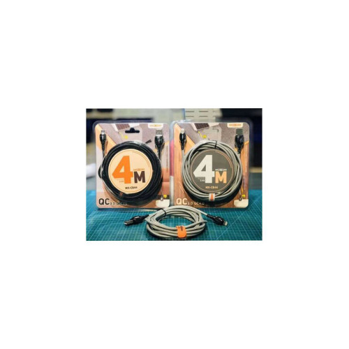 Moxom Braided USB to Lightning Cable Μαύρο 4m