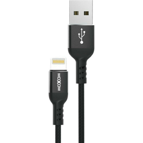 Moxom Braided USB to Lightning Cable Μαύρο 4m