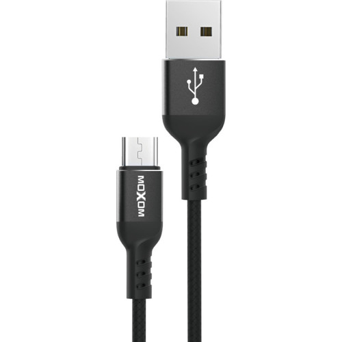 Moxom Braided USB 2.0 to micro USB Cable Μαύρο 3m