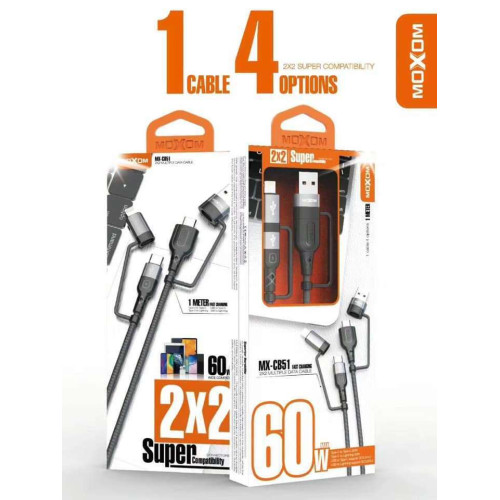 Moxom Regular USB to Type-C / Lightning Cable 1m (MX-CB51)