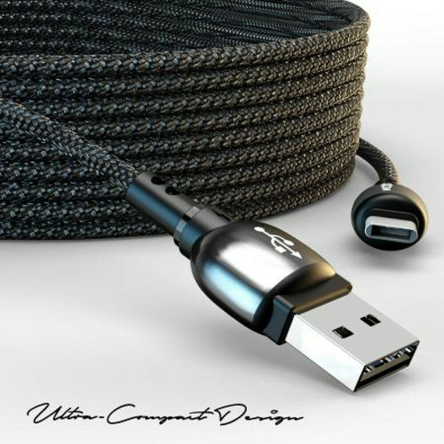 Moxom MX-CB42 Braided USB 2.0 Cable USB-C male - USB-A Μαύρο 2m