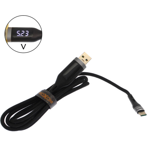Moxom MX-CB39 USB 2.0 Cable USB-C male - USB-A male Μαύρο 1m