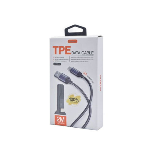 Moxom USB 2.0 Cable USB-C male - USB-A Μαύρο 2m (MX-CB108)