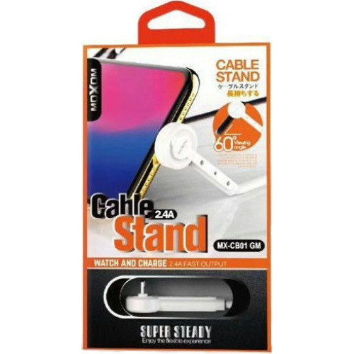 Moxom Angle (90°) / Regular USB 2.0 Cable USB-C male - USB-A male Λευκό 1m (MX-CB01 GM)