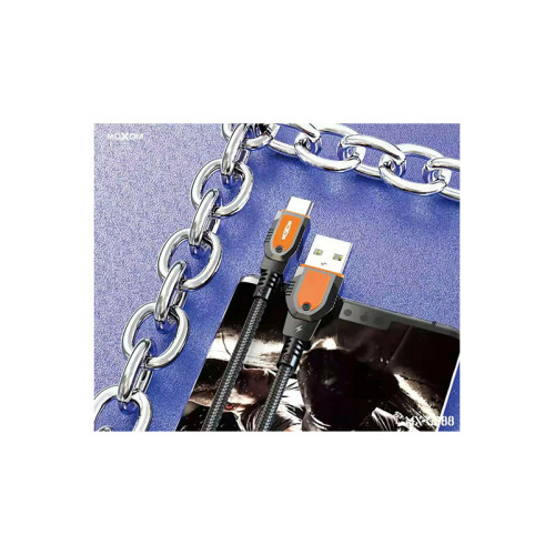 Moxom Braided USB 2.0 Cable USB-C male - USB-A 66W Μαύρο 1m (MX-CB88)