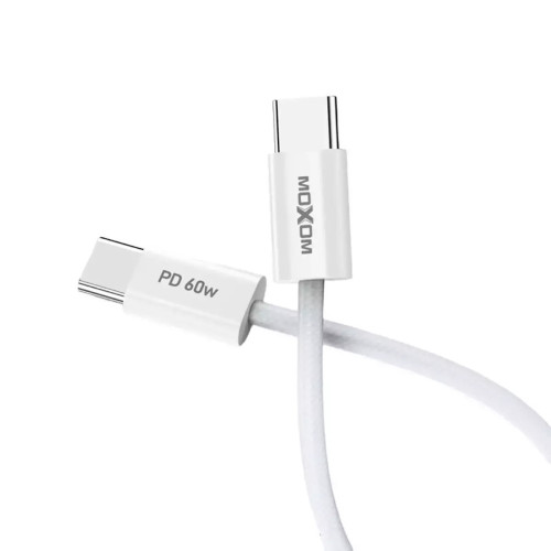 Moxom USB 2.0 Cable USB-C male - USB-C 60W Λευκό 1m (MX-CB238) Moxom USB 2.0 Cable USB-C male - USB-C 60W Λευκό 1m (MX-CB238)