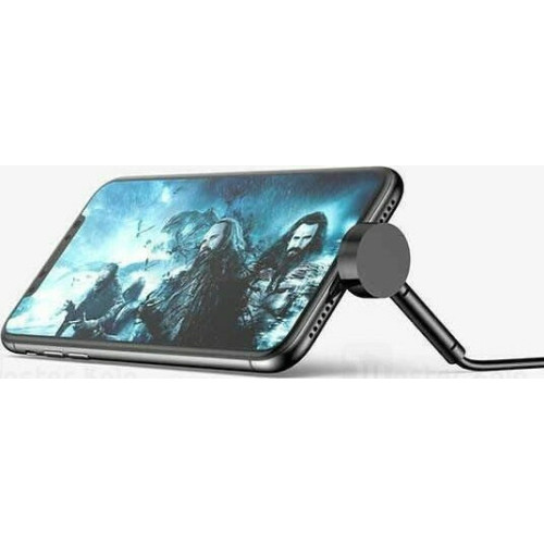 Moxom Angle (90°) / Regular USB 2.0 Cable USB-C male - USB-A male Μαύρο 1m (MX-CB01 GM)