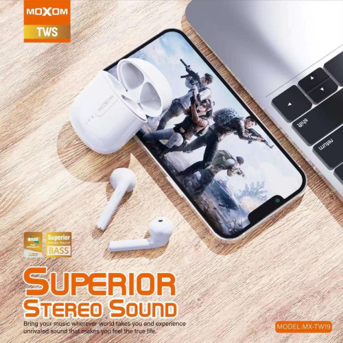 Moxom MX-TW19 Capsule TWS Wireless Earbuds White