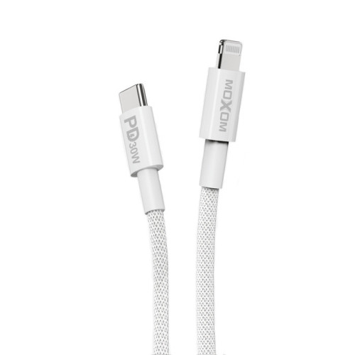 Moxom MX-CB136 USB-C to Lightning Cable 30W Λευκό 1m
