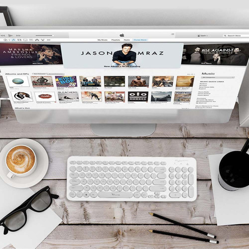 Alcatroz Jellybean A200 Ασύρματο Πληκτρολόγιο Αγγλικό US Λευκό