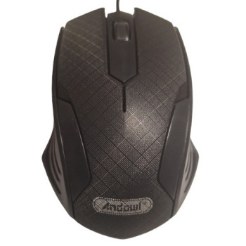 Andowl Q-809 Ενσύρματο Εργονομικό Ποντίκι Μαύρο