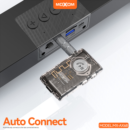 Moxom Bluetooth Αυτοκινήτου για το Ηχοσύστημα (AUX) MX-AX68