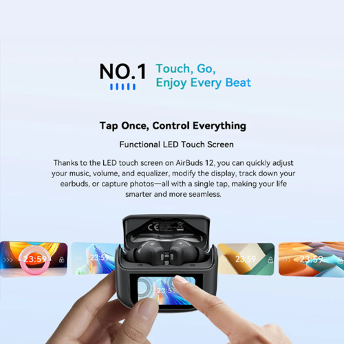 Blackview Enc BT5.4 Airbuds 12 With Led Screen & Charging Dock White