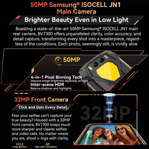 Blackview BV7300 OCTACORE (6GB+256GB) NFC Rugged Smartphone Orange