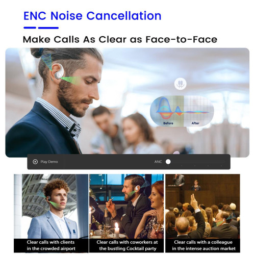 Blackview BT5.0 ENC+MIC Noise Reduction Earbuds With Charging Dock Black