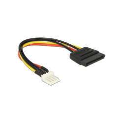 DeLock 4-Pin Floppy - 15-Pin Sata Cable 0.15m Πολύχρωμο 83918