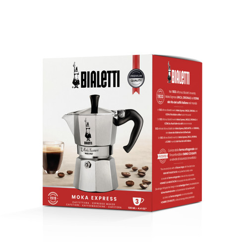 Bialetti Moka Express Μπρίκι Espresso 3cups Ασημί