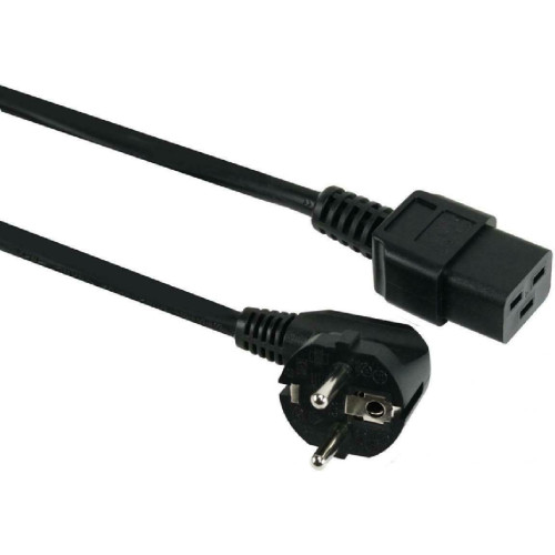 Powertech Schuko - IEC C19 Cable 1.8m Μαύρο CAB-P024