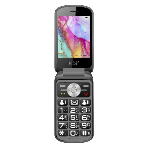 ΚΙΝΗΤΟ ΜΕ ΠΛΗΚΤΡΑ NSP 2700DS 2G FLIP 2.8" 64MB/128MB DUAL SIM RADIO-MP3/MP4 SOS BUTTON BLACK GR
