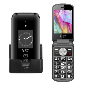 ΚΙΝΗΤΟ ΜΕ ΠΛΗΚΤΡΑ NSP 2700DS 2G FLIP 2.8" 64MB/128MB DUAL SIM RADIO-MP3/MP4 SOS BUTTON BLACK GR