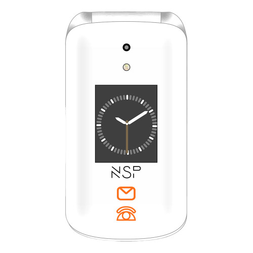 ΚΙΝΗΤΟ ΜΕ ΠΛΗΚΤΡΑ NSP 2700DS 2G FLIP 2.8" 64MB/128MB DUAL SIM RADIO-MP3/MP4 SOS BUTTON WHITE GR