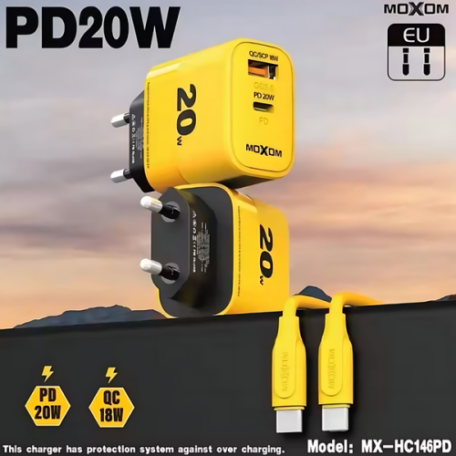 Moxom Fast Travel Έξυπνος φορτιστής Προσαρμοστικός και συμβατός με διπλές θύρες Έξυπνος έλεγχος θερμοκρασίας 20W