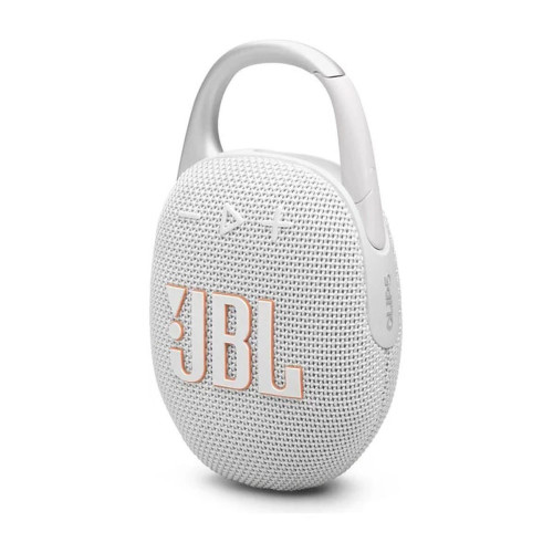 JBL Clip 5 Αδιάβροχο Ηχείο Bluetooth 7W με Διάρκεια Μπαταρίας έως 12 ώρες Λευκό