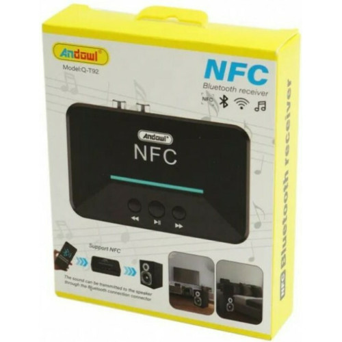 Andowl NFC v5.0 Bluetooth 5.0 Receiver με θύρες εξόδου 3.5mm Jack / USB / RCA και NFC