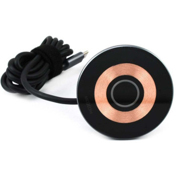 Moxom Βάση Κινητού Αυτοκινήτου με Μαγνήτη και Ασύρματη Φόρτιση Μαύρη