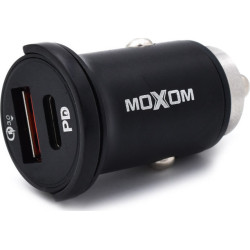 Moxom Φορτιστής Αυτοκινήτου 33W 3.6A με Θύρες: 1xUSB 1xType-C Μαύρος