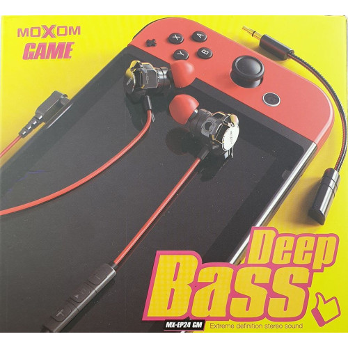 Moxom MX-EP24 GM In Ear Gaming Headset με σύνδεση 3.5mm Κόκκινο