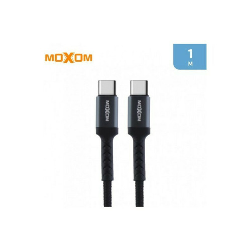 Moxom Braided USB 2.0 Cable USB-C male - USB-C 100W Μαύρο 1m