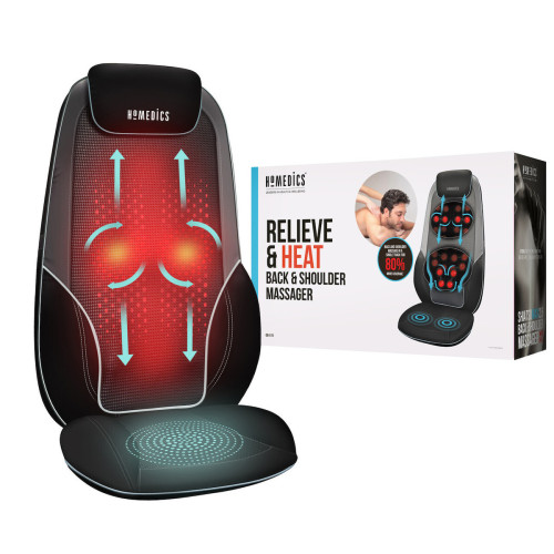 Homedics Κάθισμα Μασάζ Shiatsu για τη Μέση, την Πλάτη, τα Πόδια & τα Χέρια με Δόνηση και Λειτουργία Θέρμανσης Γκρι B077BCY8ZF