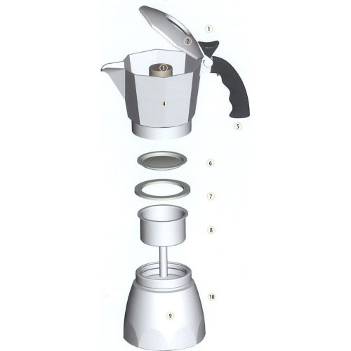 Bialetti Brikka Μπρίκι Espresso 4cups Ασημί