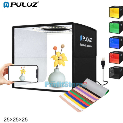 Puluz Photo Box Mini 28020 Φωτιζόμενο με Πολλαπλά Backround 25x25x25cm