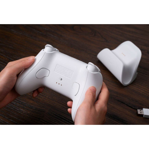 8Bitdo Ultimate with Charging Dock Ασύρματο Gamepad για Android / PC Λευκό