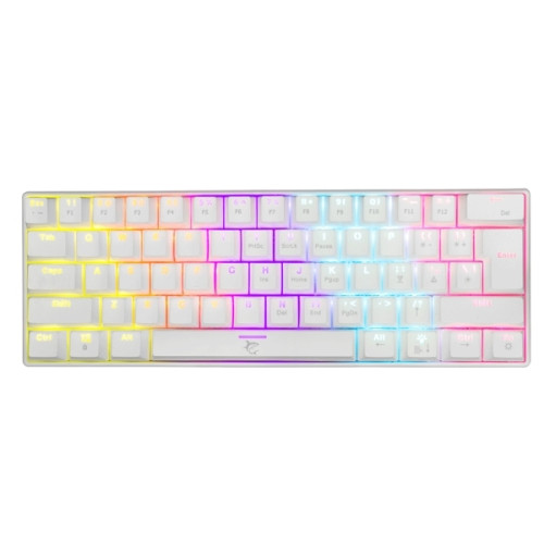 White Shark Shinobi Gaming Μηχανικό Πληκτρολόγιο 60% με Outemu Blue διακόπτες και RGB φωτισμό (Αγγλικό US) Λευκό