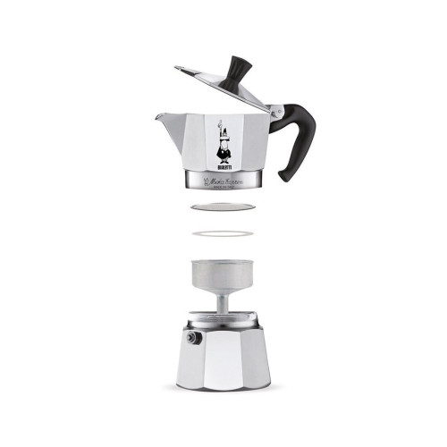 Bialetti Μπρίκι Espresso 2cups Inox Καφέ