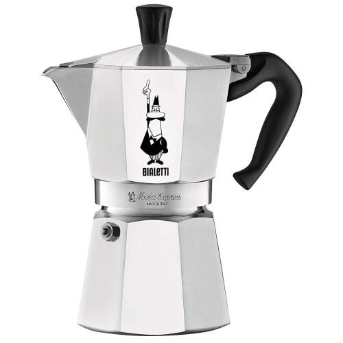 Bialetti Μπρίκι Espresso 2cups Inox Καφέ