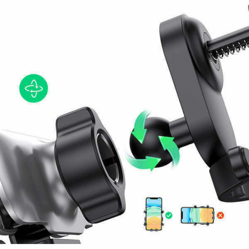 Ugreen Βάση Κινητού Αυτοκινήτου Gravity Phone Holder Black με Ρυθμιζόμενα Άγκιστρα Μαύρη