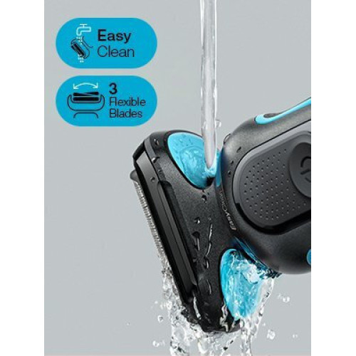 Braun Series 5 51-M1200s Ξυριστική Μηχανή Προσώπου Επαναφορτιζόμενη